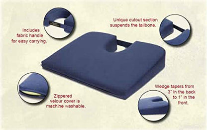 Seat Cushion (Black, Car Size 13x16 Extra Firm Foam Density) - color: Black, size: Car 13x16 FIRM