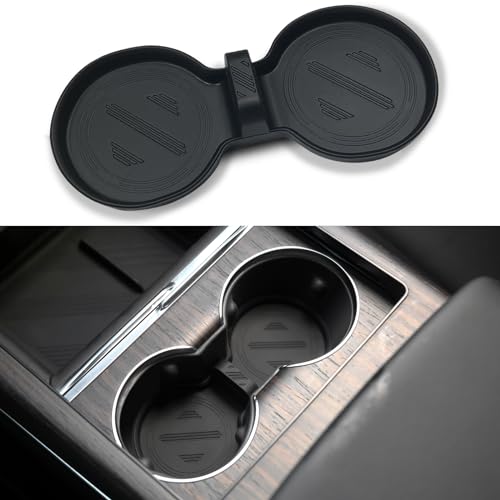 for Tesla Model 3 Y S X Cup Coasters - Model Y 2025 2026, Model 3 2024 2025 2026, Model S/X 2022-2025 Non-Slip Cup Holder Insert Mat Silicone Coasters Interior Accessories for Model 3/Y/S/X - size: Model 3/Y/S/X