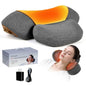 Electric Neck Massager Pillow for Pain Relief Deep Tissue, 3-in-1 Rechargeable Neck Cervical Traction Device with Heat, Massage, Electric Stretch, Ergonomic Neck Shoulder Relaxer