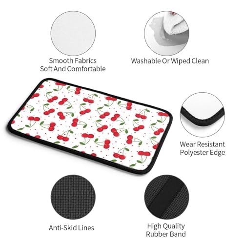 Universal Car Center Console Cushion Pad, Red Cherry Soft Waterproof Car Center Console Cover Auto Armrest Seat Box Cover Protector for Most Vehicle SUV Truck Car - color: Red Cherry
