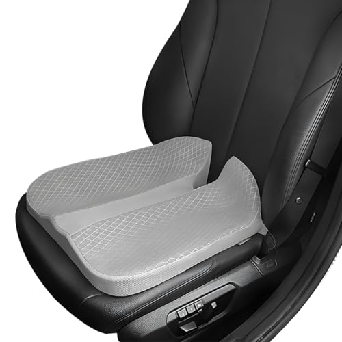Yourkar Car Seat Cushion, Soft Memory Foam Auto Cushion, Comfortable & Breathable Automotive Front Seat Buttom Cushion Pad, Universal Vehicle Truck SUV Van Car Accessories (Gray)