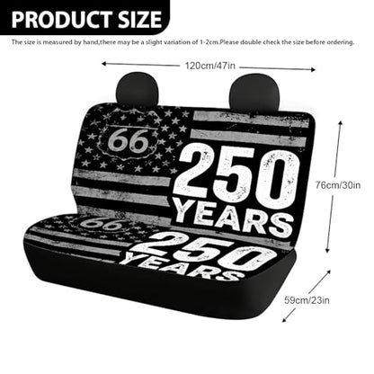 AFPANQZ Car Seat Cover for Rear Bench Seat, 250 Years Print Automotive Back Seat Protector Dogs Pets Seat Cushion for Trucks Vans SUVs Universal Fit - color: 250 Years Print