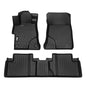 IKON MOTORSPORTS 3D TPE Floor Mats, Compatible with 2012-2015 Honda Civic Sedan 4-Door, All Weather Waterproof Anti-Slip Floor Liners, Front & 2nd Row Full Set Car Interior Accessories, Black