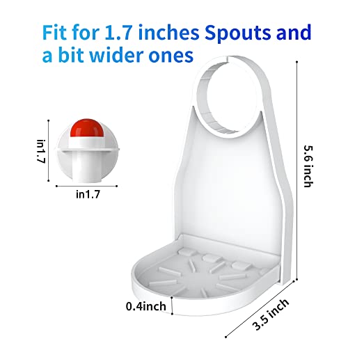 (2 Pack) Laundry Detergent Cup Holder Drip Catcher Organizer Clip Tight on Laundry Bottle Spouts, No More Leaks or Mess with Detergent and Fabric Softener in Laundry Room