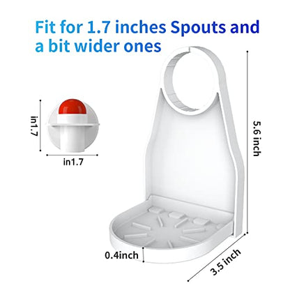 (2 Pack) Laundry Detergent Cup Holder Drip Catcher Organizer Clip Tight on Laundry Bottle Spouts, No More Leaks or Mess with Detergent and Fabric Softener in Laundry Room