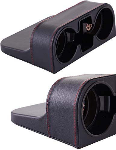 Car Seat Organizer Cup Drink Holders,Multifunctional Gap Filler Storage Box,Insert Organization Helps Reduce Distracted Driving&Holds Phone Mount Mug Bottle Cellphone Coaster Wallet Card (XBD-Black) - color: XBD-Black