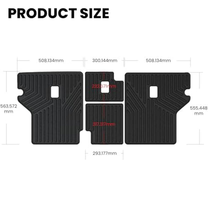 LASFIT Premium Extra Thick Rear Seat Back Mats for Toyota 4Runner 2010-2024 (Only fit 5-Seats) Seat Back Cover | TPE Custom Fit Waterproof 4 Runner Second Row Back Seat Backrest Protector Liners