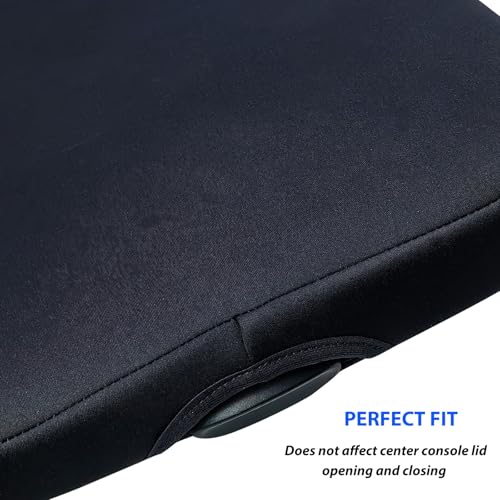 Zxiaochun Center Console Cover Compatible with 2002 2003 2004 2005 2006 2007 2008-2012 Dodge Ram 1500 2500 3500 Jump Seat Console, Armrest Lid Protective Covering (Neoprene) - color: Black Neoprene