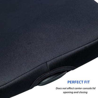 Zxiaochun Center Console Cover Compatible with 2002 2003 2004 2005 2006 2007 2008-2012 Dodge Ram 1500 2500 3500 Jump Seat Console, Armrest Lid Protective Covering (Neoprene) - color: Black Neoprene