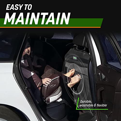DRIVE AUTO PRODUCTS - 2 Pack Car Seat Back Protectors, Reversible Kick Mats - Black