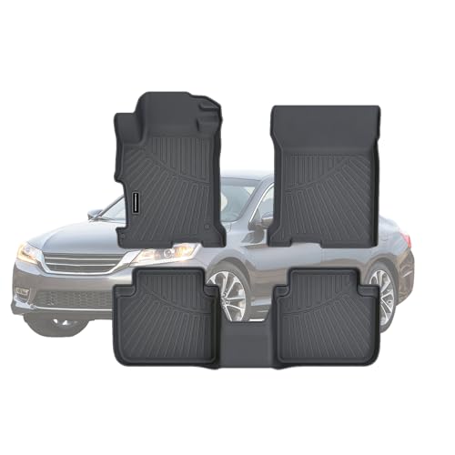 TPE Floor Mats for 2013-2017 Honda Accord All Weather Car Floor Liners Fit 2013-2017 Honda Accord Accessories Black - size: 2013-17|For Honda Accord|1st