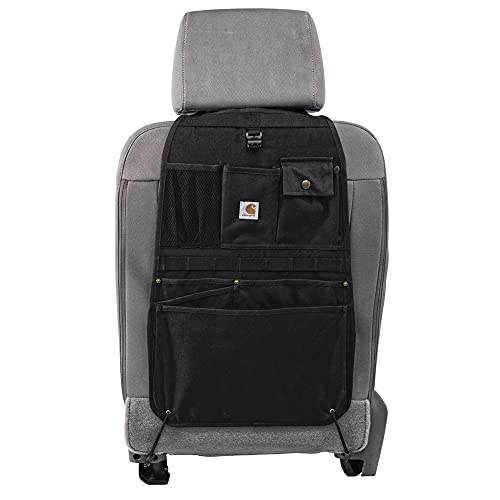 Carhartt Universal Nylon Duck Automotive Seat Back Organizer, Organization for Work and Kids, Black