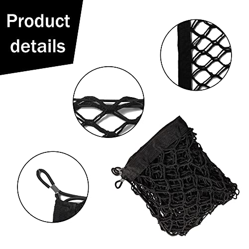 Amiss Cargo Net Stretchable, Car Exterior Accessories, Adjustable Elastic Trunk Storage Net with Hook for SUVs, Cars and Trucks (35.4x15.8 Inch) - size: 35.4x15.8 Inch