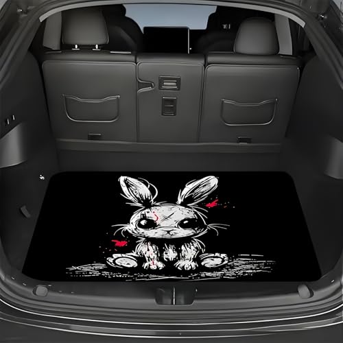 Universal Car Trunk Mat, All Weather Trunk Protection Cargo Liner, Stylish Vehicle Interior Accessories, Durable Cargo Mat Rear Trunk Line Suitable for Most Car (Easter Rabbit, 29" x 39") - color: Easter Rabbit
