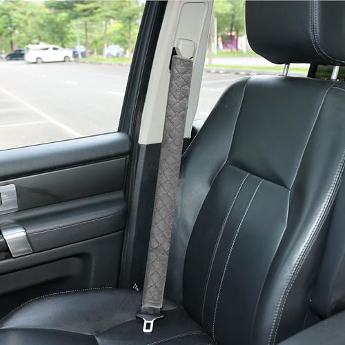 Amooca Soft Automotive Seat Belt Cover Seatbelt Shoulder Pad Neck Protector Cushions Universal Fit SUV Trucks Backpack Dark Grey Extra Long 25.6in - color: Dark Grey, size: 25.6in-1pc