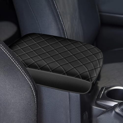 AOMSAZTO Center Console Cover Customized Armrest Cover Compatible with 2016-2023 2024 Toyota Tacoma, Soft Cozy Leather Arm Rest Covering for Car, Well-Make Durable Console Cushion Pad, Easy to Install - size: 2016-2024 Toyota Tacoma