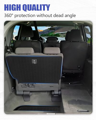 Cargo Liners Backrest Mat for Honda Odyssey Accessories 2011-2017 with Hook&Loop Rear Trunk Mat Rear Seat Back Cover Protector All Weather Anti-Slip Split Dog Liner 3 PCS - color: Honda Odyssey 2011-2017, size: Backrest Mat + Trunk Mat