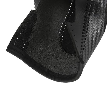 X AUTOHAUX Car Faux Leather Gear Shift Knob Cover for Ford Focus Escape Fusion Fiesta Transit Van Carbon Fiber Pattern Black