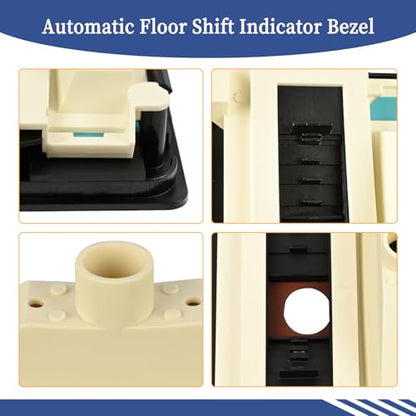 Automatic Floor Shift Indicator Bezel Trim Fit for Jeep Wrangler TJ 1997-2006 Replace 55315059AC 55115570 55115571 55115570AB Auto Transmission Gear Shifter Cover