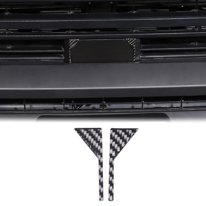 Aunginsy Car Front Trailer Hook Trim Sticker Compatible with Toyota Tundra/Sequoia 2022 2023 2024 Pickup Truck Real Carbon Fiber Material Decorative Sticker Protection Cover Exterior Accessories - size: Front Trailer Hook Trim Sticker