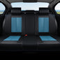 Coverado Back Leather Car Seat Covers for Trucks, Rear Seat Covers for Cars, Automotive Seat Covers Back Car Seat Cover, 3-Pieces Waterproof Nappa Leather Car Seat Cushion Protector, Black&Blue - color: Black&Blue