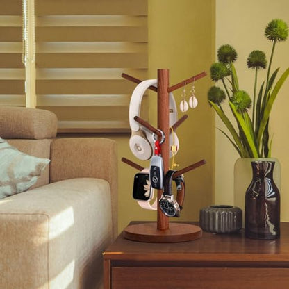 MyLifeUNIT Mug Holder Tree, Coffee Cup Holder with 6 Hooks (Reddish Brown) - color: Reddish Brown