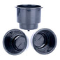 (Set of 3) Amarine-Made Black Recessed Plastic Cup Drink Can Holder with Drain for Boat Car Marine Rv - Black - size: 3