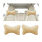 2PCS Car Headrest Pillow, Comfortable Ergonomic Design Vehicle Seat Neck Pillow for Driving Fatigue Relief, Soft Breathable Automotive Interior Head Rest Cushion Pad, Universal Fit (Beige) - color: Beige