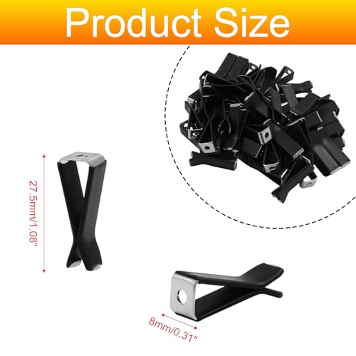 Bonsicoky 20 Pcs Square Head Car Vent Clips with Box, Air Freshener Clips for Office Home Car Air Conditioner Outlet, Black - color: Black, size: 20 Pcs