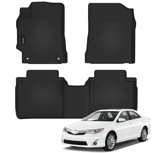Auxko All Weather Floor Mats for Toyota Camry 2012-2017 All Season TPE Accessories Guard Odorless Anti-Slip Floor Liners for Toyota Camry 2012 2013 2014 2015 2016 2017 - size: camry|2012-2017|floor mats