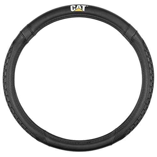 Cat® DuraGrip Steering Wheel Cover, Tire Tread Inspired Traction Grip Design, Black Steering Wheel Cover for RV Semi Truck Big Rig Trucker - X-Large 17.5" - 18" Inches - color: Black DuraGrip, size: XL Big Rig (17.5-18")