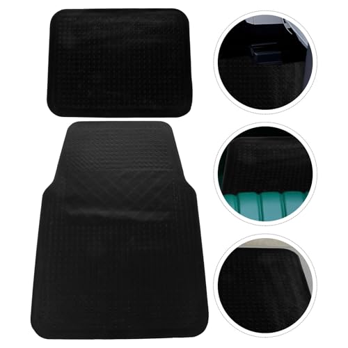 Ciieeo Car Floor Mats 4pcs Set Waterproof PVC Auto Floor Protection Mats Non-Slip Sturdy Front and Rear Seat for Seasons