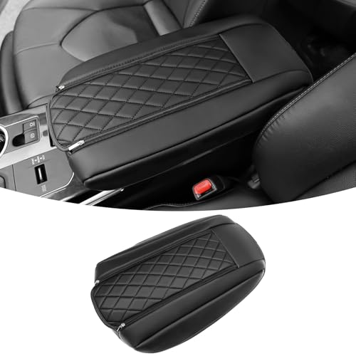 ZZEQYG Center Console Cover for Toyota Highlander LE XLE XSE Limited Platinum 2020-2025 2026 Accessories Center Console Cover Armrest Box Cover Leather Auto Armrest Cover Protector - color: For Highlander 2020-2026