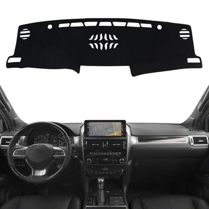 Dashboard Cover Mat for Lexus 2010-2022 GX GX460 GX400 Accessories Black Flannel Material Anti-Slip Dash Cover Mat Sunshade Glare UV Rays Protector - size: for Lexus 2010-2022 GX