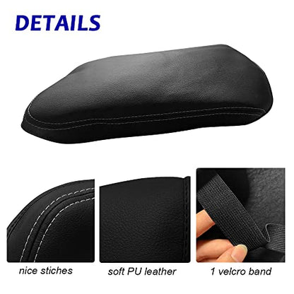 DEYTOP Center Console Cover for Lexus NX NX200t//NX300NX300h 2015-2021 Accessories Car Armrest Cover for Lexus NX NX300h/NX300/NX200t 2021 2020 2019 2018 2017 2016 2015 (Black with White Stitches)