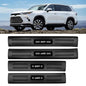 BIBLOZ ABS Material Door Sill Protector Compatible with Toyota Grand Highlander (Include Hybrid) LE/XLE/Limited/Platinum Accessories 2024 2025 2026 Door Sill Guards Trim(Not for Highlander)