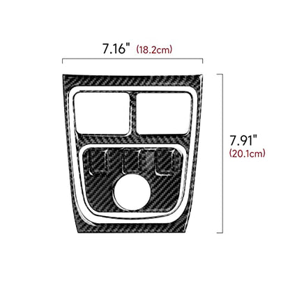 Car Rear A/C Outlet Vent Armrest Box Decals for 2011-2014 Dodge Charger/Chrysler 300 Accessories Carbon Fiber Interior Stickers (Without USB) - color: Rear Center Console-b