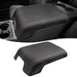 Center Console Armrest Cover for 2011-2016 Ford F250 F350 F450 Super Duty Accessories, Vinyl Leather Middle Armrest Cusion Protector, Anti-Scratch, Bucket Seat Only, Black Red Stitching - size: Bucket Seat, 11-16 F250-F450, red stitch