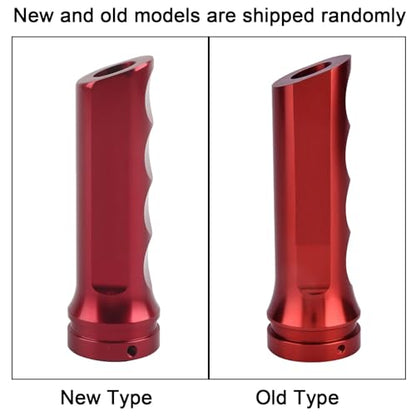 Aramox Universal Aluminum Car Handbrake Cover, Red, Sleeve Protector Handle Accessory for Manual Vehicles - color: Red