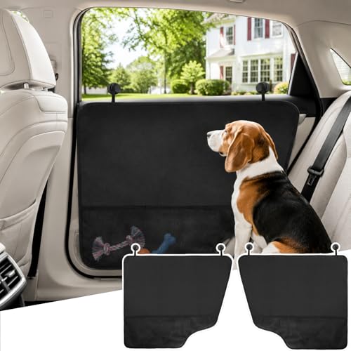 Covzoe 2 Pack Dog Car Door Protector, Waterproof Scratch-Resistant Vehicle Door Covers, Washable Pet Vehicle Door Guard, Secure Fit for Cars, Trucks, SUVs