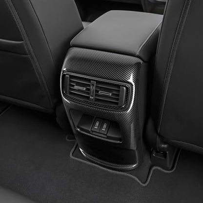 Rear Air Vent Outlet Decals for Honda CR-V 2017 2018 2019 2020 2021 2022 Accessories CRV ABS Carbon Fiber Interior Stickers - color: Rear Air Vent Outlet