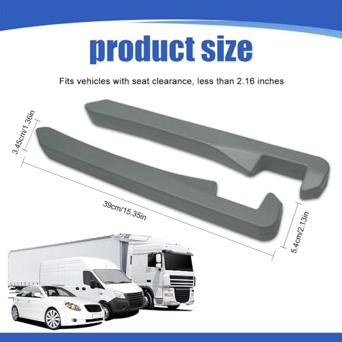 2PCS Car Seat Gap Filler, Car Blocker, PU Leather Fill The Gap Between Seat and Center Console, Universal Car Interior Accessories Flexible Seat Gap Organizer for Most Cars (Gray)