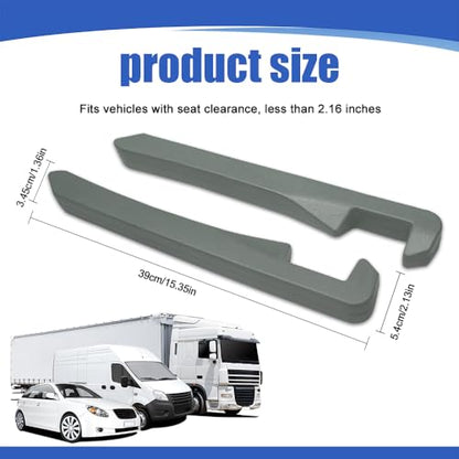 2PCS Car Seat Gap Filler, Car Blocker, PU Leather Fill The Gap Between Seat and Center Console, Universal Car Interior Accessories Flexible Seat Gap Organizer for Most Cars (Gray)