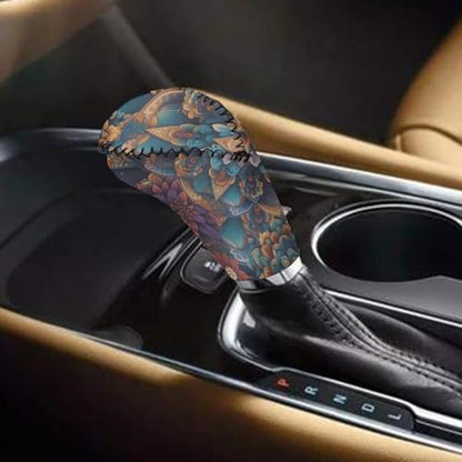 AFPANQZ Handbrake Cover & Shift Gear Knob Cover Bohemian Flower Universal Gear Stick Case Sleeve Non-Slip Soft Fit Most Cars Sedan SUV Van Truck Universal - color: Bohemian Flower