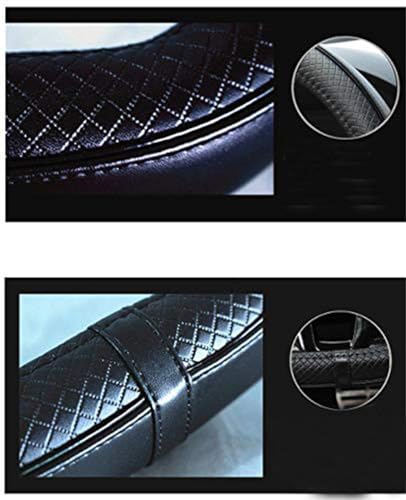 Mayco Bell Flat Bottom Size Steering Wheel Cover Anti-Slip,Safety,Soft,Breathable,Durable,Full Surround,Comfortable Grip Microfiber Leather (D-Shape,Black) - color: Black, size: D Shape