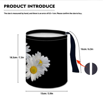 Portable Reusable Waterproof Car Trash Bin, Multipurpose Vehicle Organizer, Road Trip Essentials (Daisy)