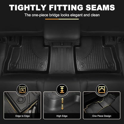 AOMSAZTO Floor Mats & Seatback Mats & Cargo Mat Fit for Nissan Kicks 2025-2026 (Not Fit AWD & 2025 Kicks Play) All Weather 3D Protection Heavy Duty | 6-pc, Black - style: 8)2025 Kicks Floor Mats & Cargo Mats & Backrest Mat