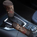 Sugar Skull Rose Print 2 Pcs Car Gear Shift Knob Cover Handbrake Cover Comfortable Vehicle Shift Lever Handle Protector Car Gear Shift Cover Set Universal Fit for Cars - color: Sugar Skull Rose