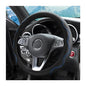 zipelo Elastic Stretch Steering Wheel Cover, Microfiber Breathable Ice Silk, Universal 15 Inch Anti-Slip Car Steering Wheel Protector, Warm in Winter and Cool in Summer for Women (Style2-Black/Blue) - color: Style2-Black/Blue