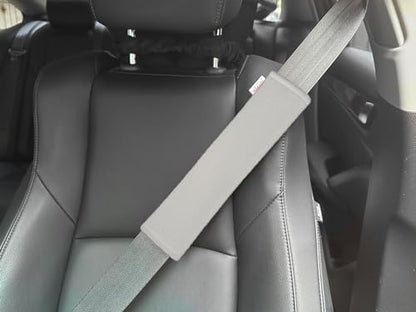GAMPRO 2-Pack Universal Car Seat Belt Shoulder Pad Cover - Soft &Breathable Strap Cover for Adults and Kids (2Gray) - color: Gray